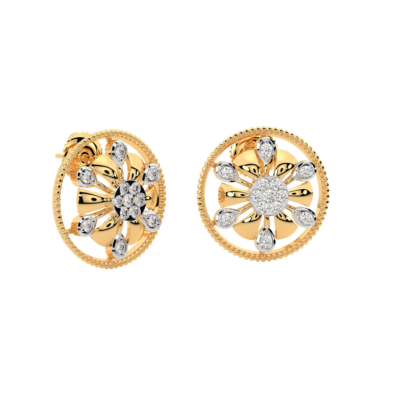 Ailani Round Diamond Stud Earrings